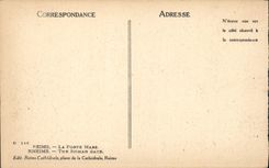 POSTAL Reims de la VENDIMIA la puerta Marte