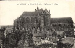 VINTAGE POSTCARD Mans the Cathedral St Julien the Rosette