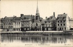 VINTAGE POSTCARD Honfleur the Holy Quay Etienne