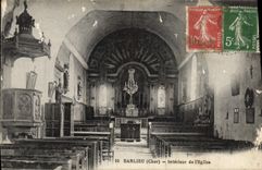 VINTAGE POSTCARD Interior Barlieu De I' Eglise