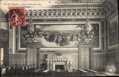 CPA Tours Nouvel Hotel De Ville