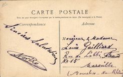 VINTAGE POSTCARD Boat army maneuvers the evening after the low swing