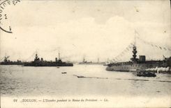 CPA Bateau Toulon L'escadre pendant la revue du President 