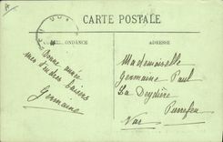 VINTAGE POSTCARD Toulon Boat the squadron during the review of the President