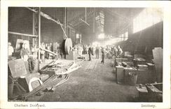 VINTAGE POSTCARD Boat Chatahm Dockyard Smithery