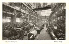 VINTAGE POSTCARD Boat Chatham Dockyard Fitting shop