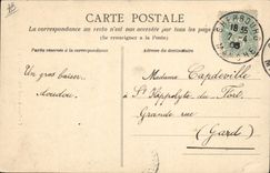 VINTAGE POSTCARD Bateau Sailors Hoists has edge