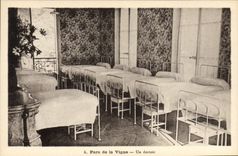 VINTAGE POSTCARD House of the children of the railwaymen of North Park of the Crouy Vine on Ourcq Train a dormitory