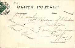 VINTAGE POSTCARD Plane Aviation Bleriot Airplane in full Driving flight Anzani