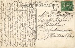 VINTAGE POSTCARD Avion Aviation Biplane Astra Wright controls by Contenet