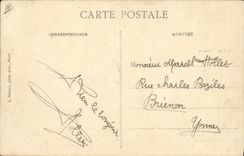 CPA Avion Aviation Biplan Farman pilote par le lieutenant Camermann 