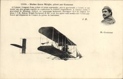 CPA Avion Aviation Biplan Astra Wright pilote par Contenet 