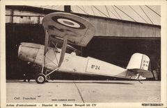 CPA Avion Aviation Avion d'entrainement Hanriot 16 moteur Bengali 145 CV