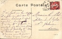 VINTAGE POSTCARD Plane Paulhan Aviation on its Close biplane