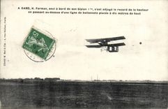 CPA Avion Aviation A Gand Farman Record de la hauteur 