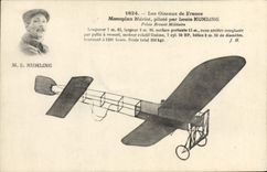 CPA Avion Aviation Monoplan Bleriot pilote par Louis Kuhling 