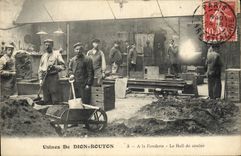 CPA Automobile Puteaux Usines de Dion Bouton A la fonderie Le hall de coulee TOP