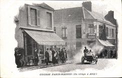 CPA Automobile Course Paris Madrid Un virage a Bly 