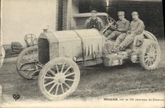 CPA Automobile Rougier sur sa 130 chevaux de Dietrich 