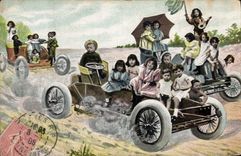 CPA Automobile Enfants Bebes