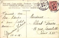 Ilustrador de Donadini del caballo del automóvil de la POSTAL de la VENDIMIA