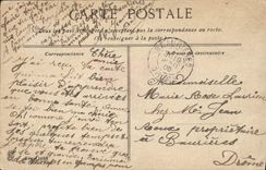 VINTAGE POSTCARD Automobile Children Babies the arrival with the inn