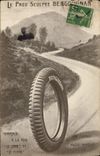 VINTAGE POSTCARD Automobile the tire carves Bergougnan