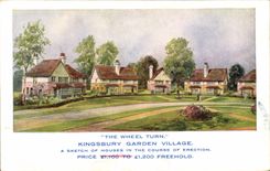 VINTAGE POSTCARD the Wheel Turn Kingsbury Garden Village