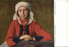 VINTAGE POSTCARD Illustrator Fl Piekarski Z Ziemi Sieradzkiez