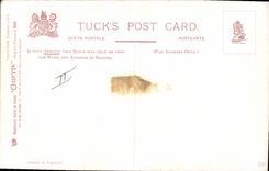 Folklore de los compradores del mercado de Dundee de la madrugada del ilustrador de la POSTAL de la VENDIMIA que espera para