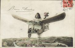 CPA Avion Aviation Enfant