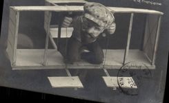 CPA Avion Aviation Caricature Farman un vol a la francaise