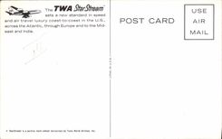 POSTAL MODERNA TWA plano de la aviación