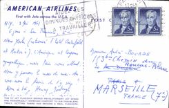 MODERN CARD Plane Aviation American Airlines 707