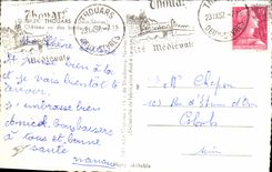 MODERN CARD Thouars Castle seen of the Edges of Thoue