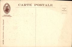 Ataque frontal principal de la catedral de Reims de la POSTAL de la VENDIMIA la coronación rosada grande de la Virgen