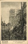 CPA Reims Cathedrale Les Tours Vues Du Jardin De L'Archeveche