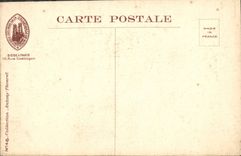 Catedral de Reims de la POSTAL de la VENDIMIA vista en el revés de los pórticos del ataque frontal principal