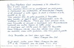 VINTAGE POSTCARD electoral Feuille Brussels Places Stephanie