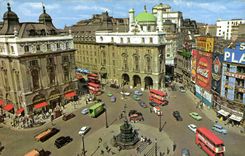 POSTAL MODERNA circo Londres de Piccadilly