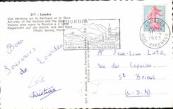 POSTAL MODERNA la vista pesada del aire en la basílica y dio