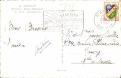 MODERN CARD Hendaye Free Spanish Border