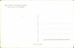 CPM Nancy La Place Stanislas Vue De L'Arc De Triomphe