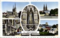 MODERN CARD Delivrande the basilica Interior Panorama of the basilica Panorama of the faithful Virgin