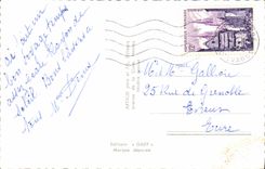 MODERN CARD Delivrande the basilica Interior Panorama of the basilica Panorama of the faithful Virgin