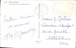 MODERN CARD Gerardmer the jump of the Tanks and the bridge of love