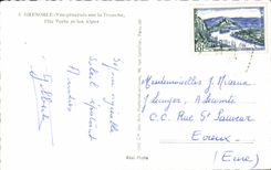 POSTAL MODERNA opinión de Grenoble sobre la taza la isla verde y las montan@as