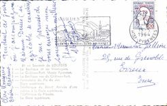 POSTAL MODERNA pesado la basílica y las montañas