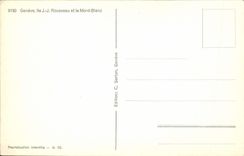 MODERN CARD Geneva Ille JJ Rousseau And Mont Blanc