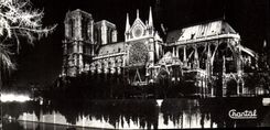 MODERN CARD Paris Notre Dame Illuminee